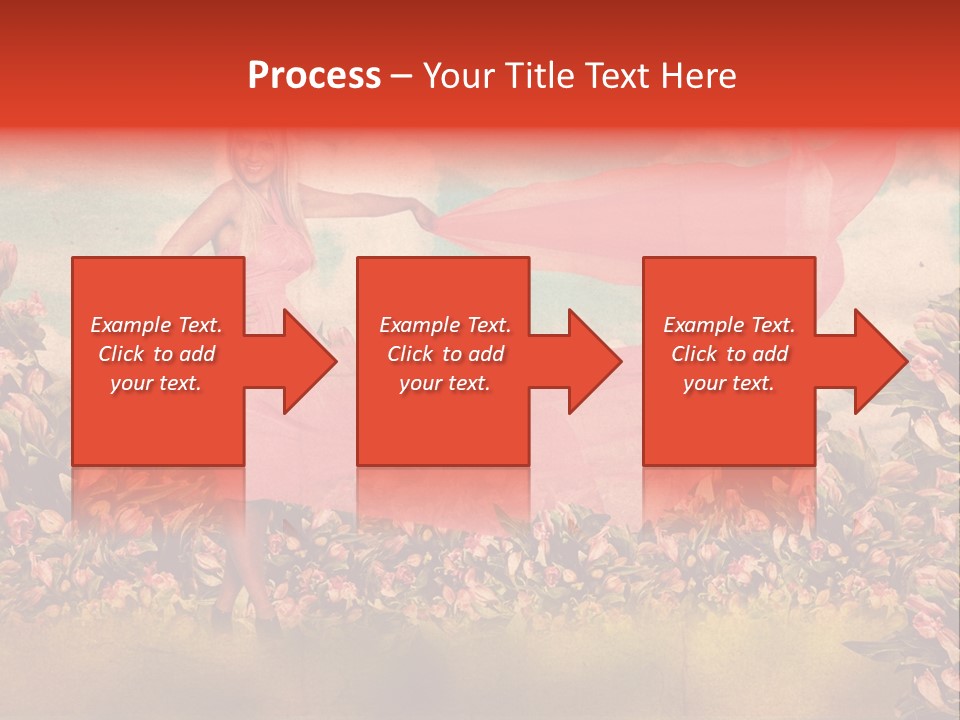 Woman Front Pink PowerPoint Template