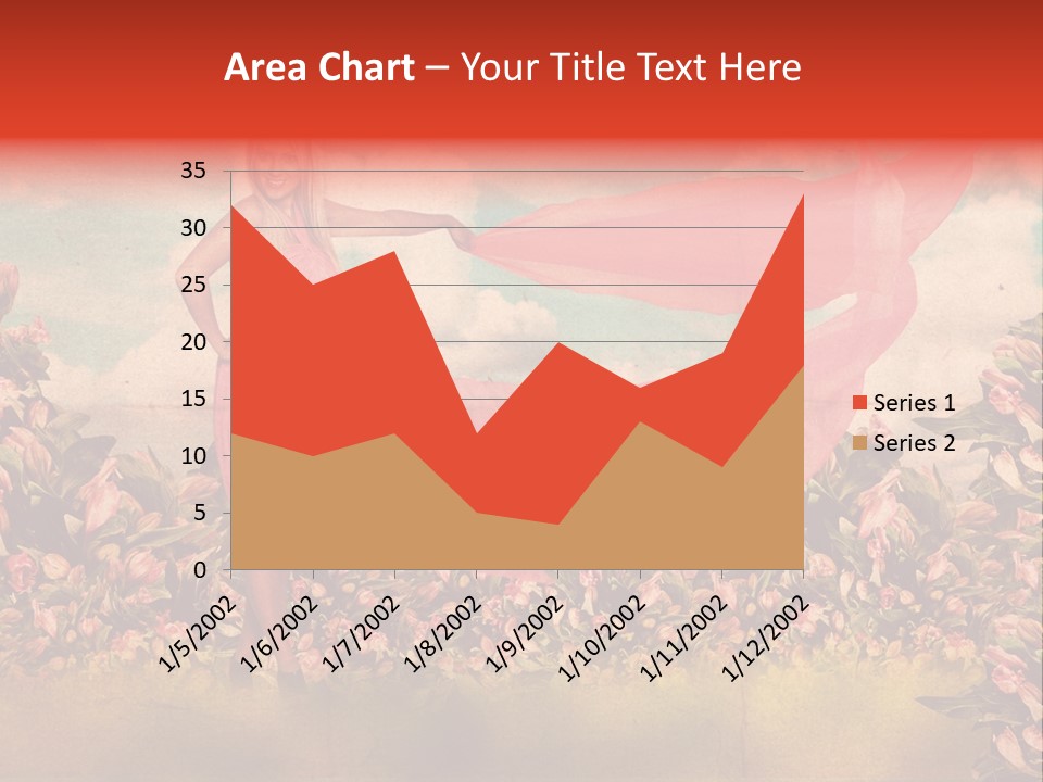 Woman Front Pink PowerPoint Template