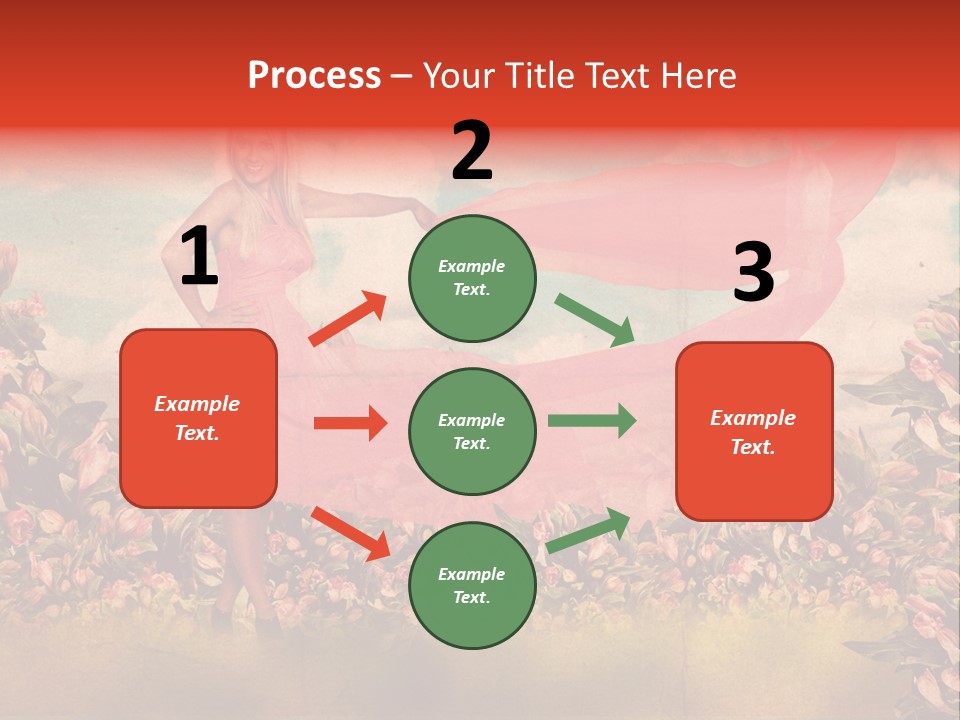 Woman Front Pink PowerPoint Template