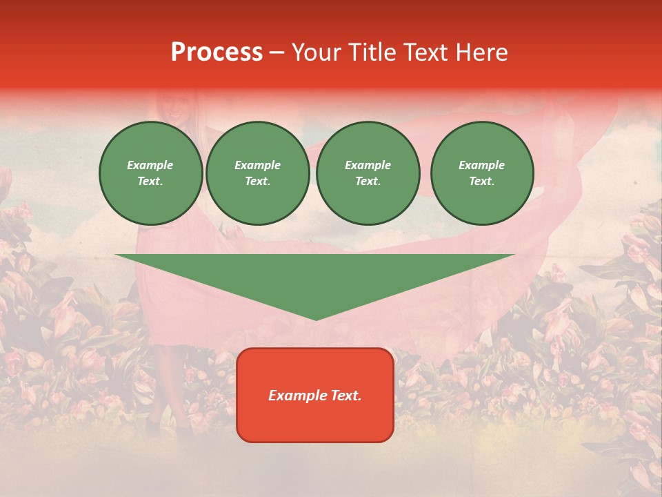 Woman Front Pink PowerPoint Template