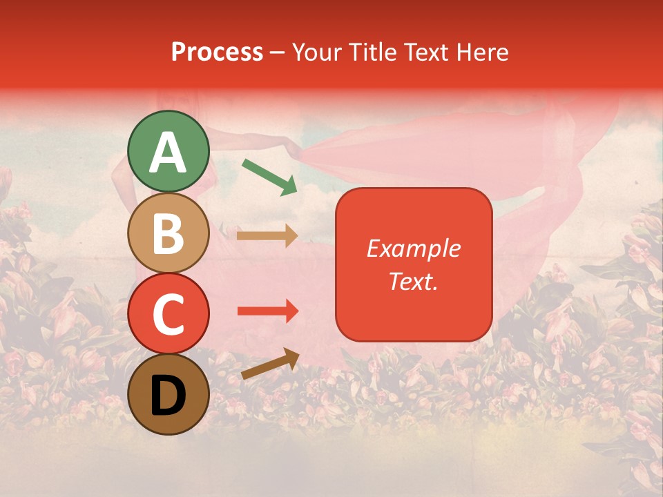 Woman Front Pink PowerPoint Template