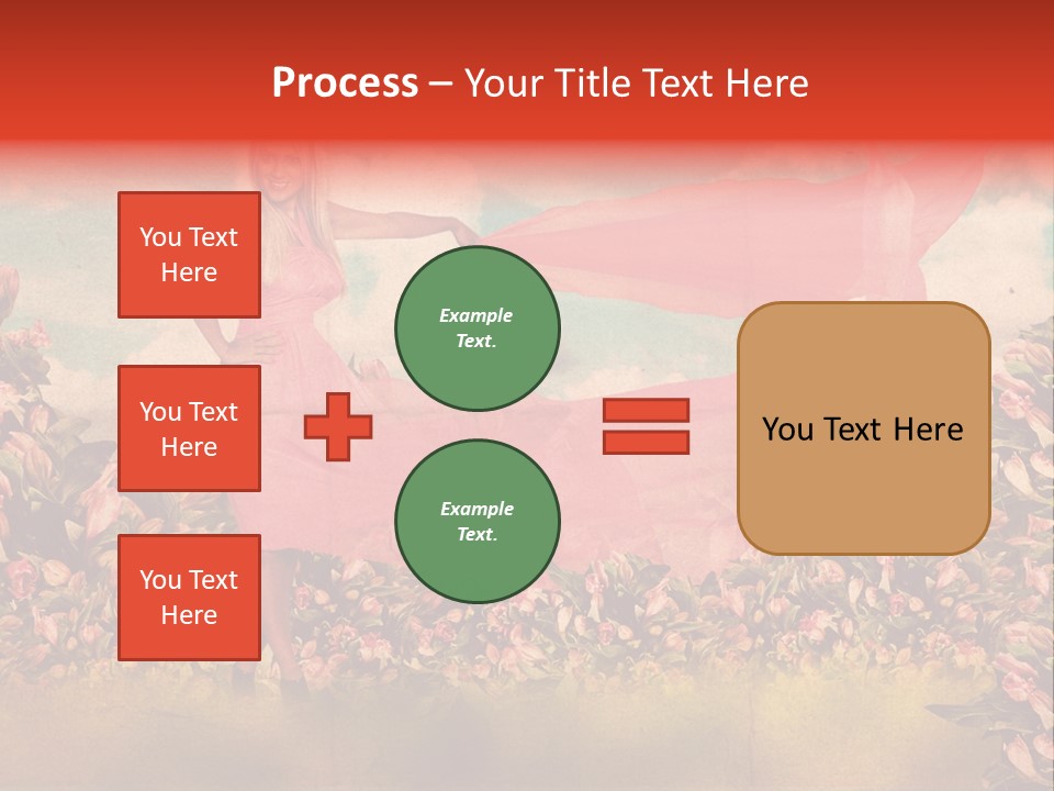 Woman Front Pink PowerPoint Template