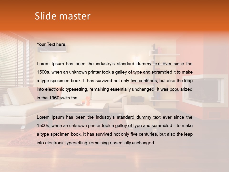 Trendy Fireplace Modern PowerPoint Template