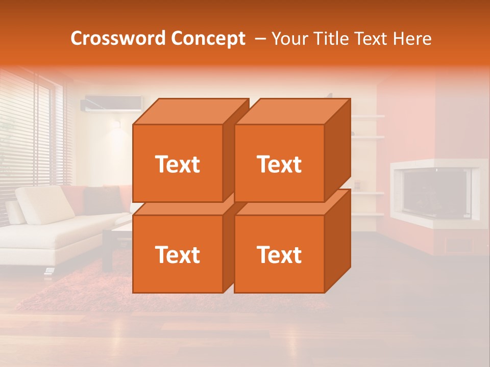 Trendy Fireplace Modern PowerPoint Template
