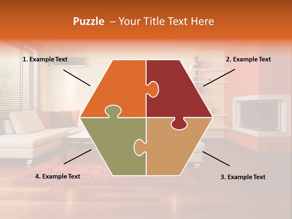 Trendy Fireplace Modern PowerPoint Template