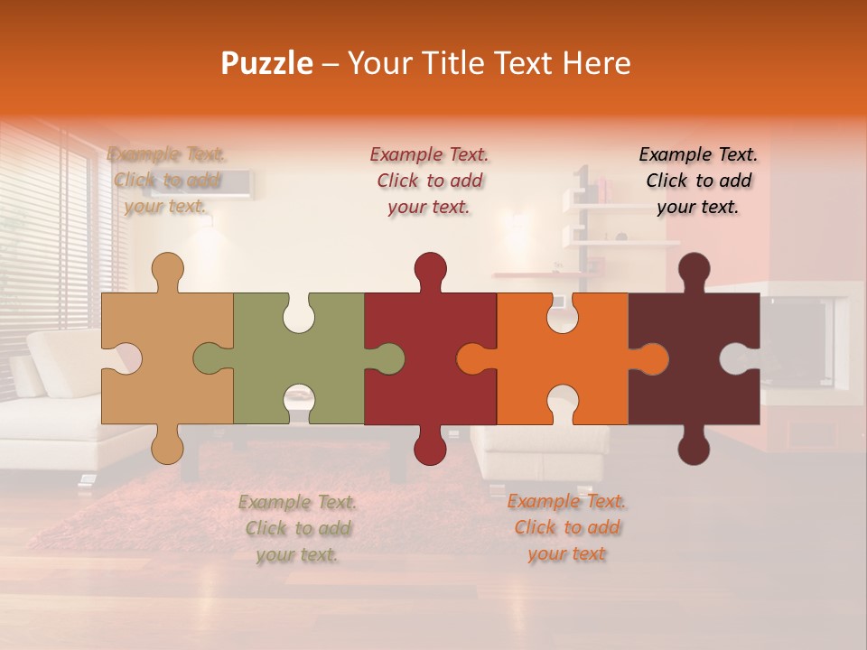 Trendy Fireplace Modern PowerPoint Template