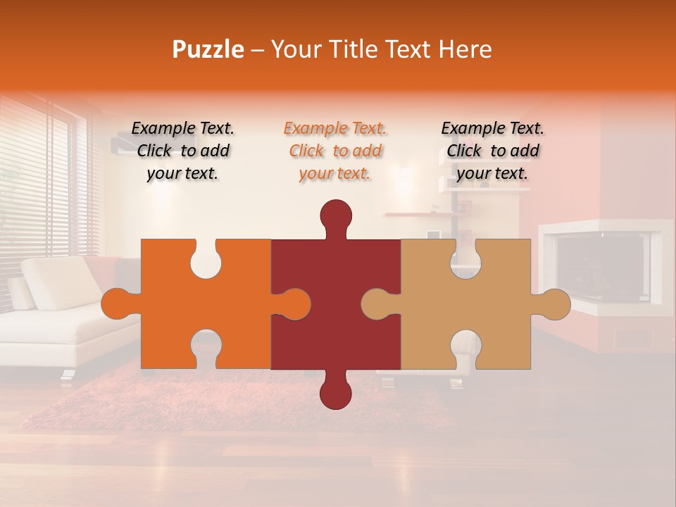 Trendy Fireplace Modern PowerPoint Template