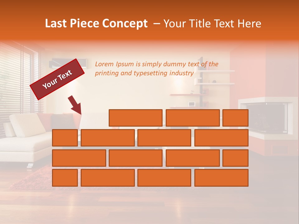 Trendy Fireplace Modern PowerPoint Template