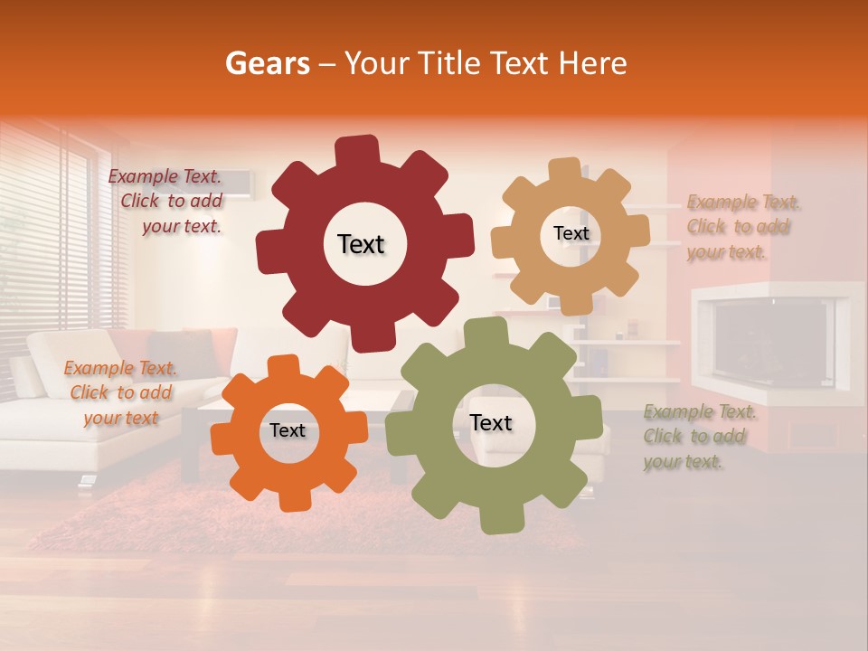 Trendy Fireplace Modern PowerPoint Template