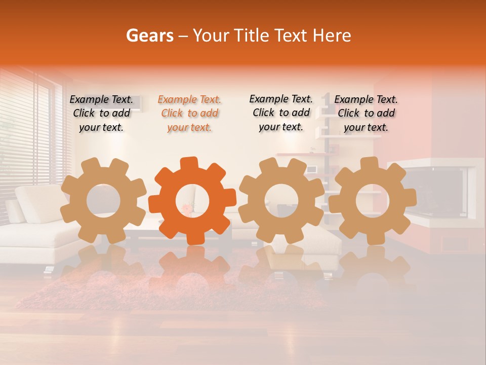 Trendy Fireplace Modern PowerPoint Template