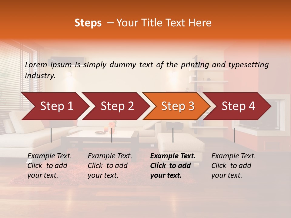 Trendy Fireplace Modern PowerPoint Template