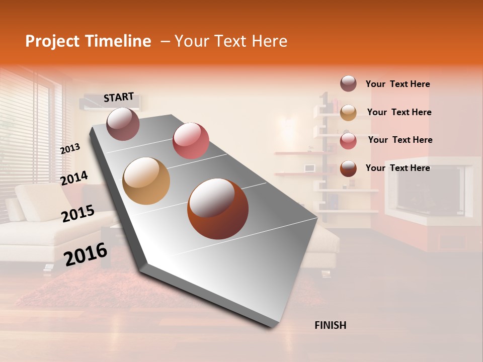 Trendy Fireplace Modern PowerPoint Template