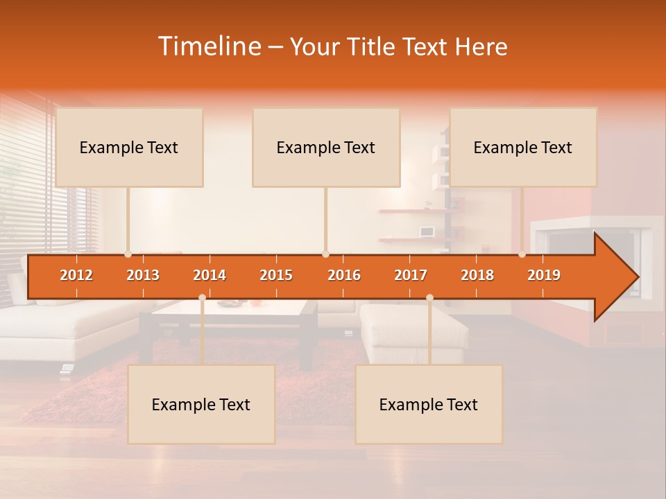 Trendy Fireplace Modern PowerPoint Template