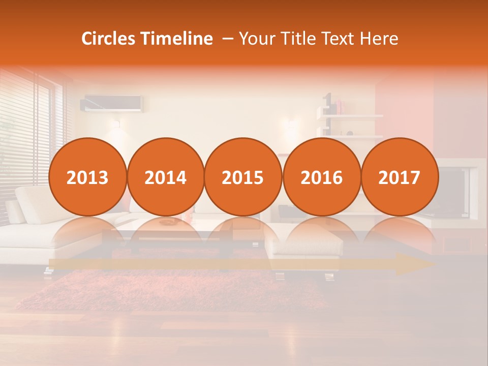 Trendy Fireplace Modern PowerPoint Template