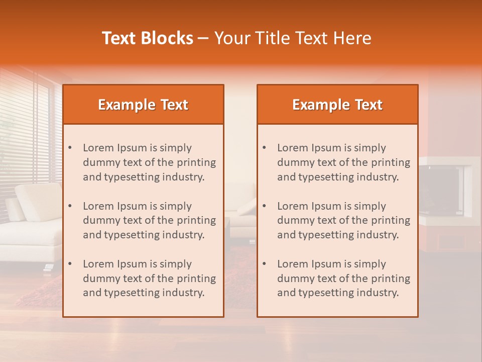 Trendy Fireplace Modern PowerPoint Template