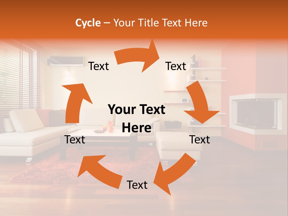 Trendy Fireplace Modern PowerPoint Template