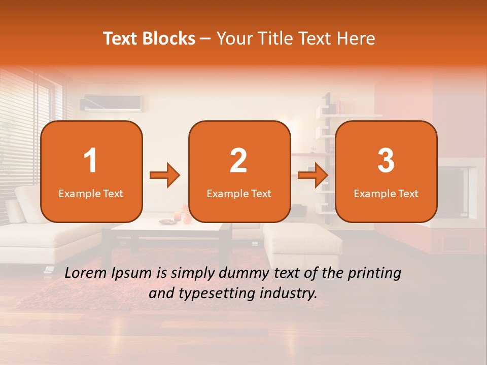 Trendy Fireplace Modern PowerPoint Template