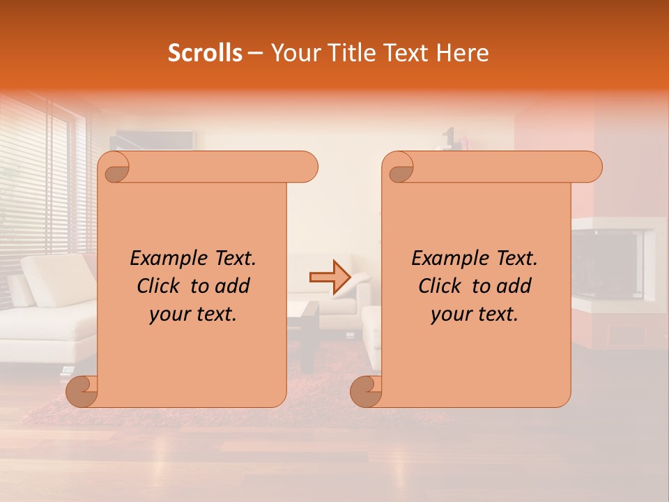 Trendy Fireplace Modern PowerPoint Template