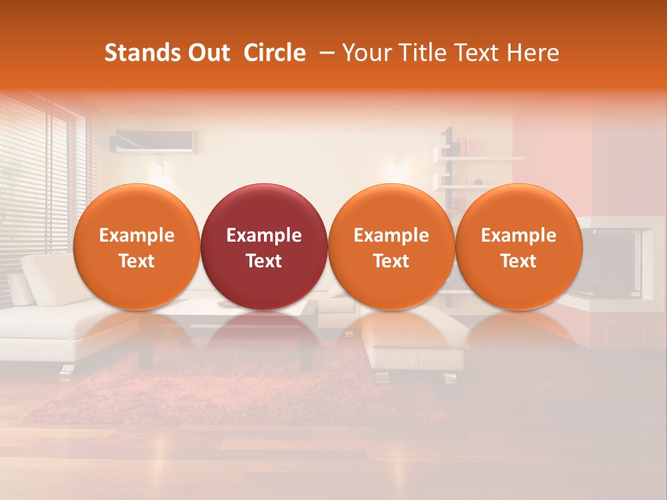 Trendy Fireplace Modern PowerPoint Template