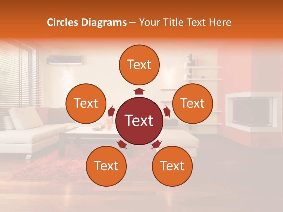 Trendy Fireplace Modern PowerPoint Template