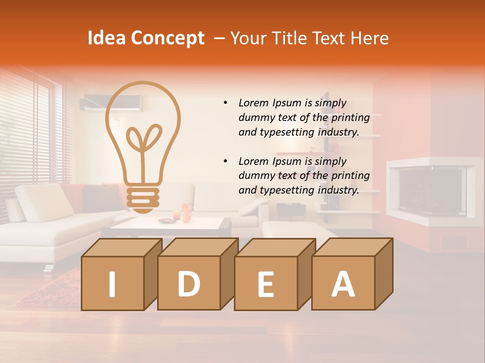 Trendy Fireplace Modern PowerPoint Template