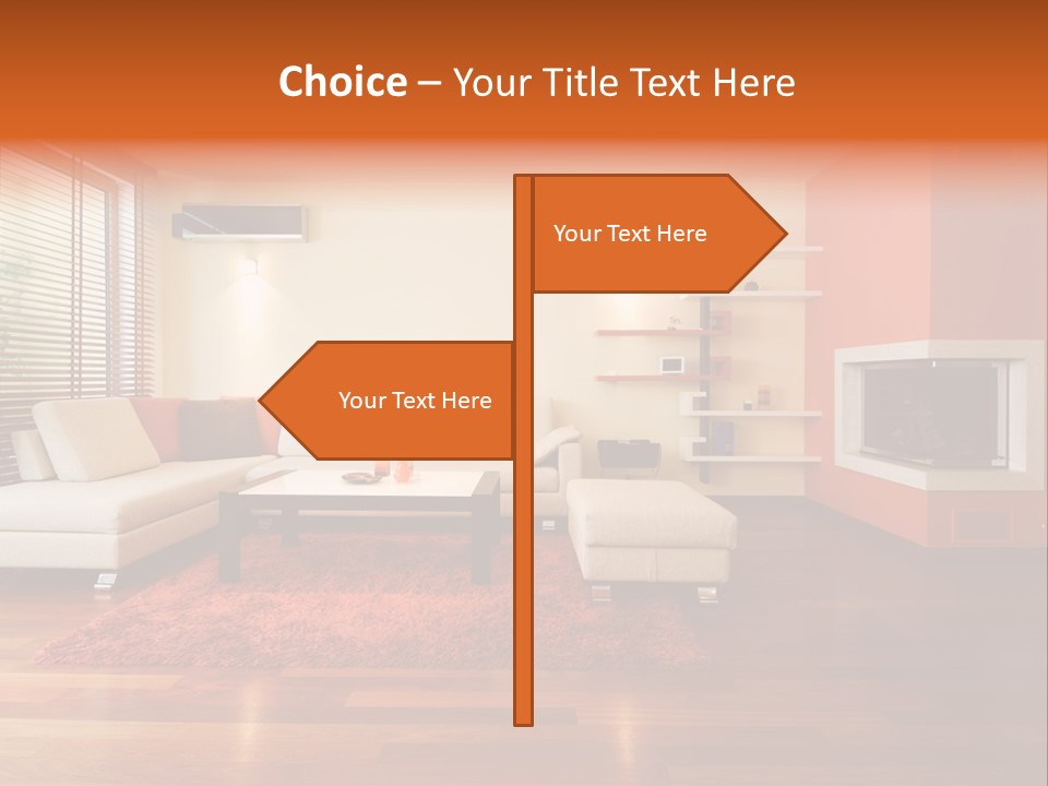 Trendy Fireplace Modern PowerPoint Template