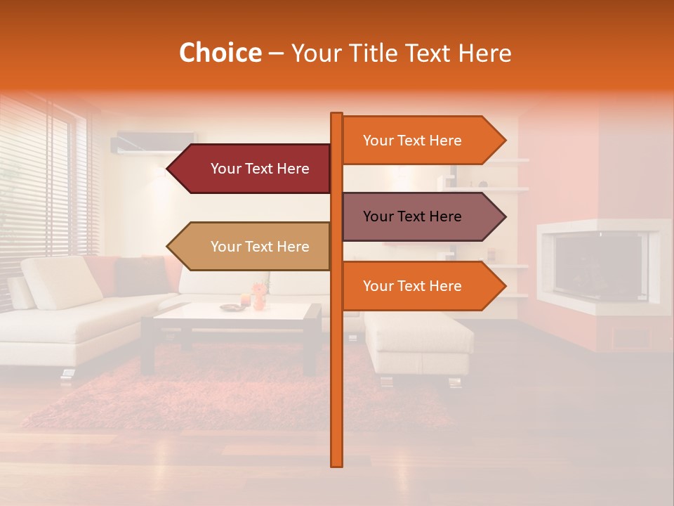 Trendy Fireplace Modern PowerPoint Template