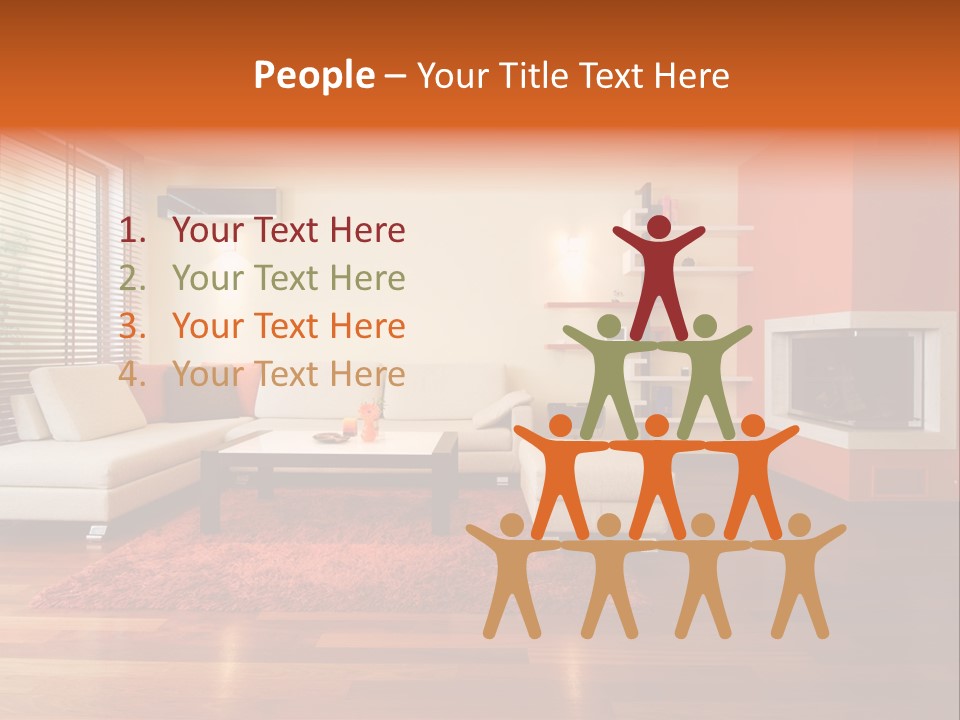 Trendy Fireplace Modern PowerPoint Template