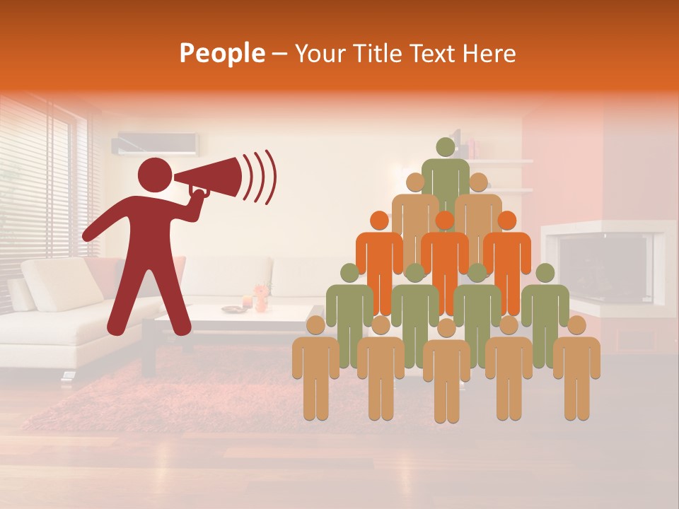 Trendy Fireplace Modern PowerPoint Template