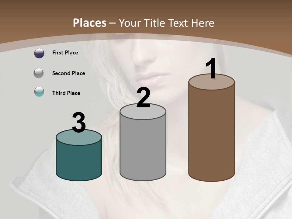 Beautiful Young Model PowerPoint Template