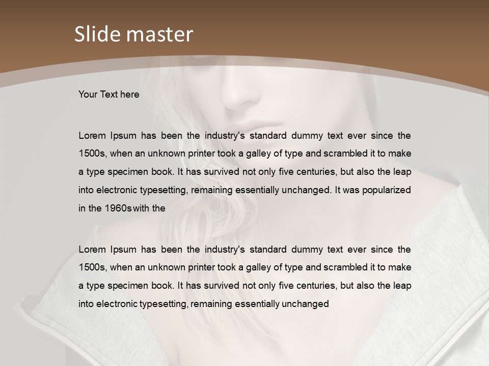 Beautiful Young Model PowerPoint Template