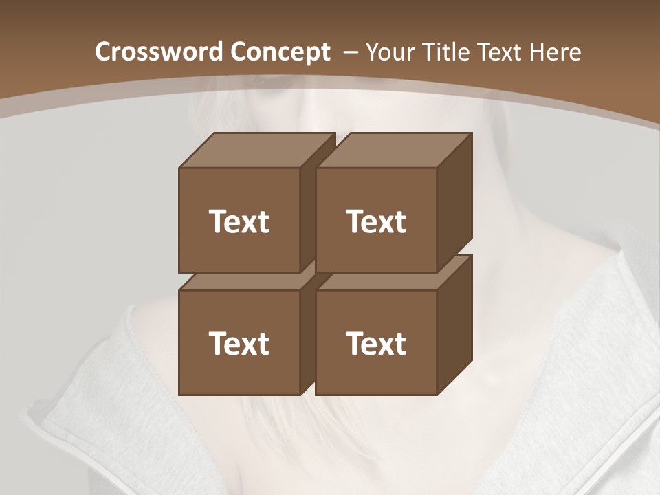 Beautiful Young Model PowerPoint Template