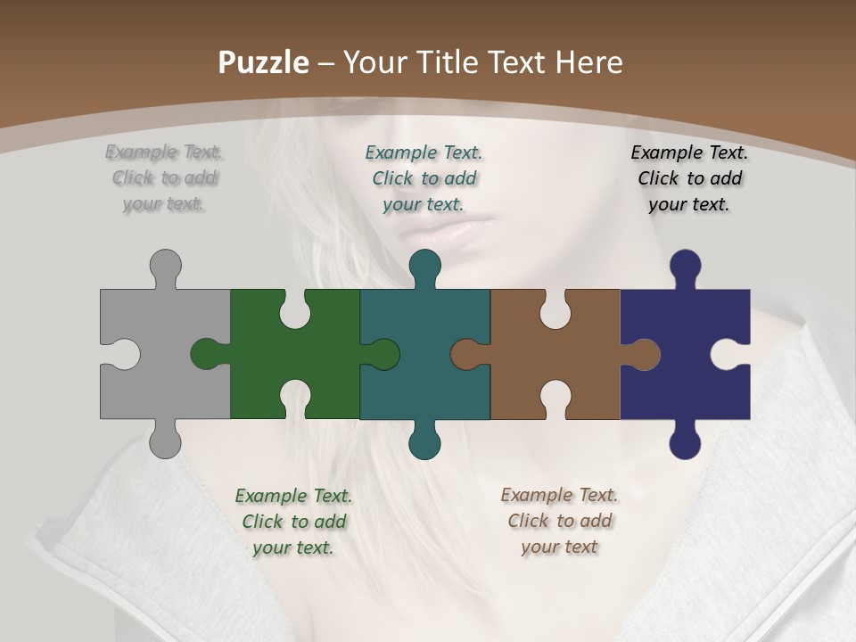 Beautiful Young Model PowerPoint Template