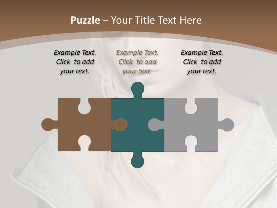 Beautiful Young Model PowerPoint Template