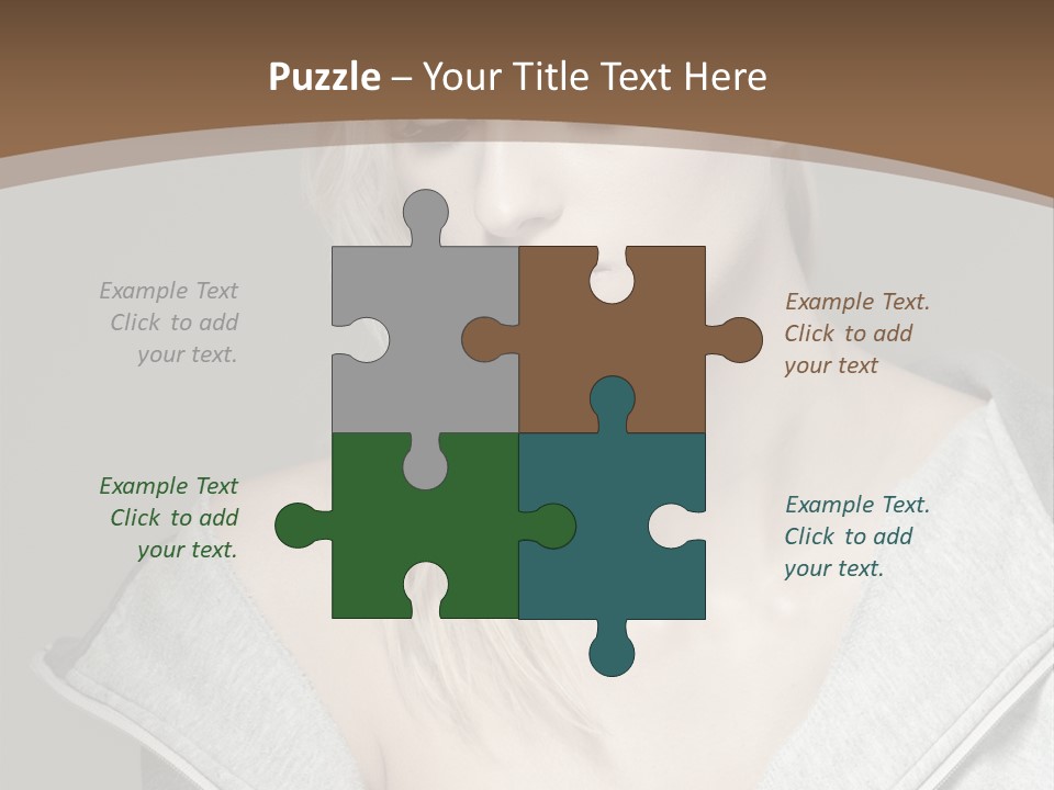 Beautiful Young Model PowerPoint Template