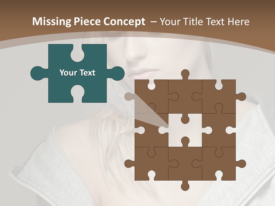 Beautiful Young Model PowerPoint Template