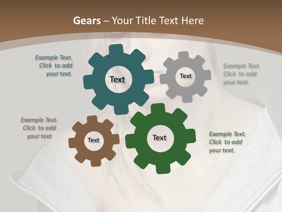 Beautiful Young Model PowerPoint Template