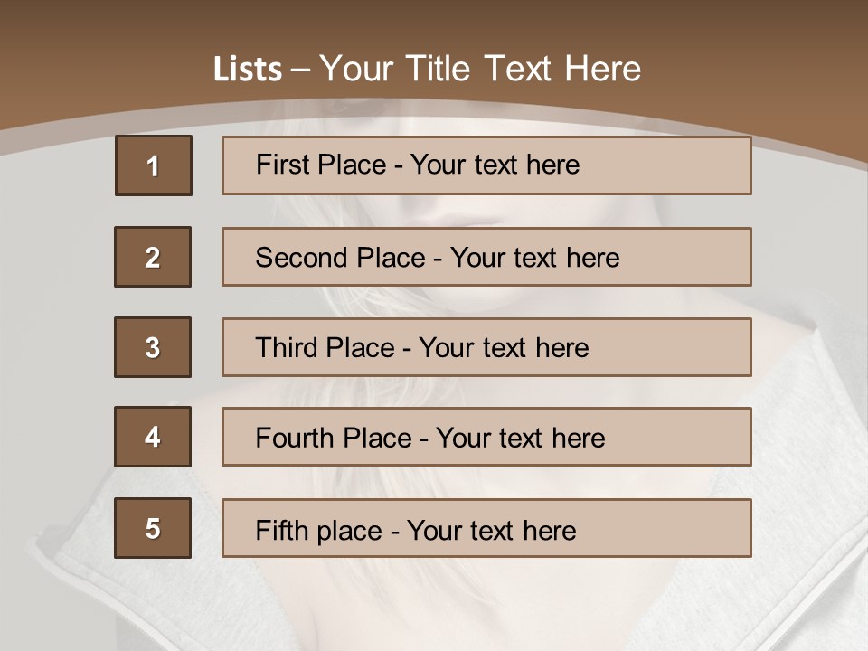 Beautiful Young Model PowerPoint Template
