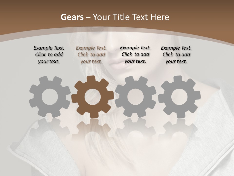 Beautiful Young Model PowerPoint Template