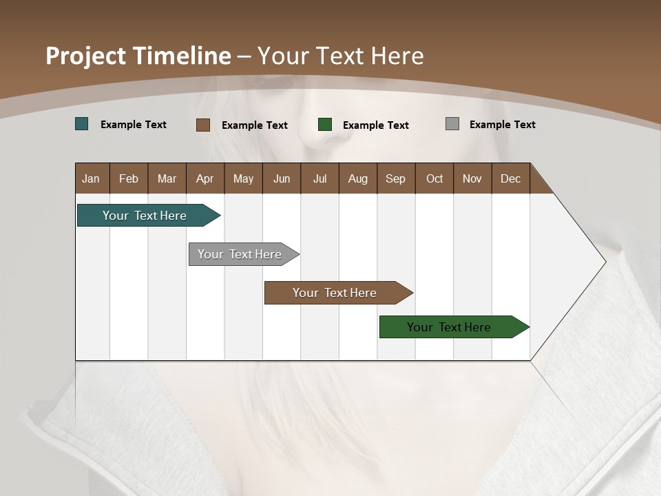 Beautiful Young Model PowerPoint Template