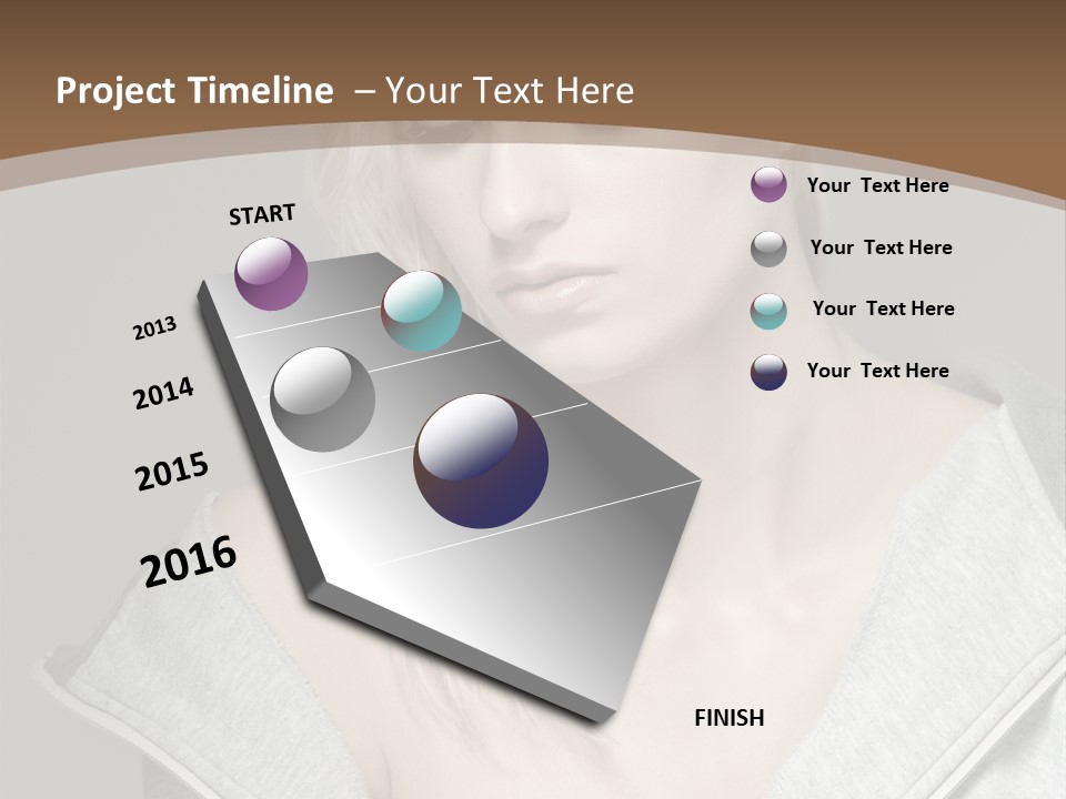 Beautiful Young Model PowerPoint Template