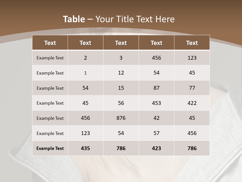 Beautiful Young Model PowerPoint Template