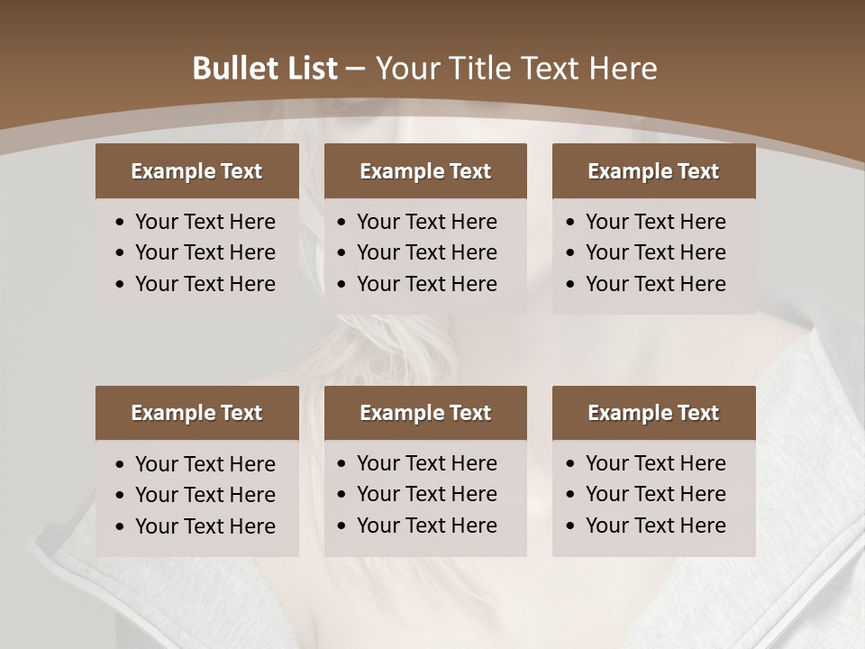 Beautiful Young Model PowerPoint Template