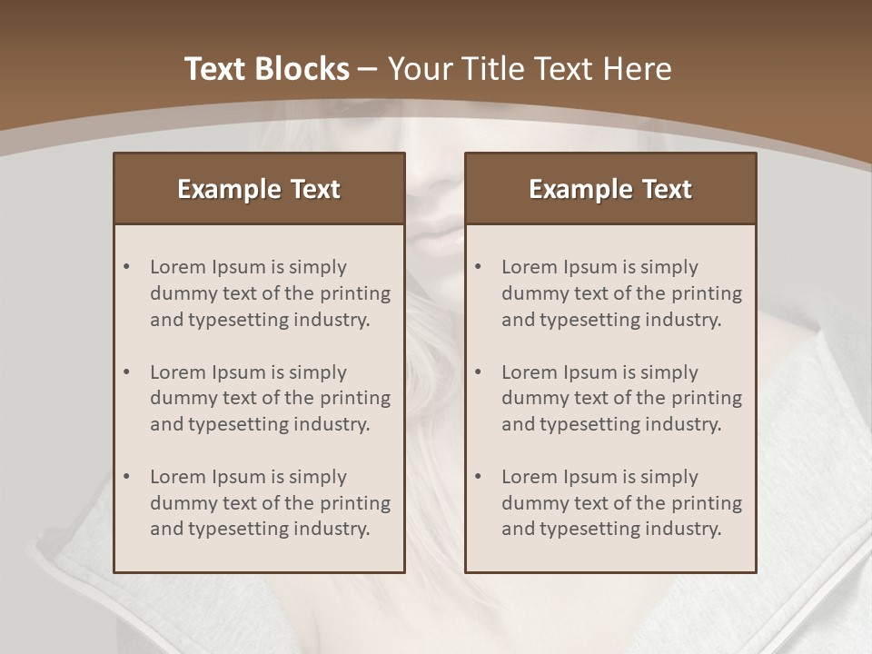 Beautiful Young Model PowerPoint Template