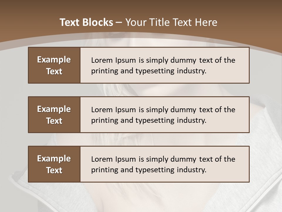 Beautiful Young Model PowerPoint Template