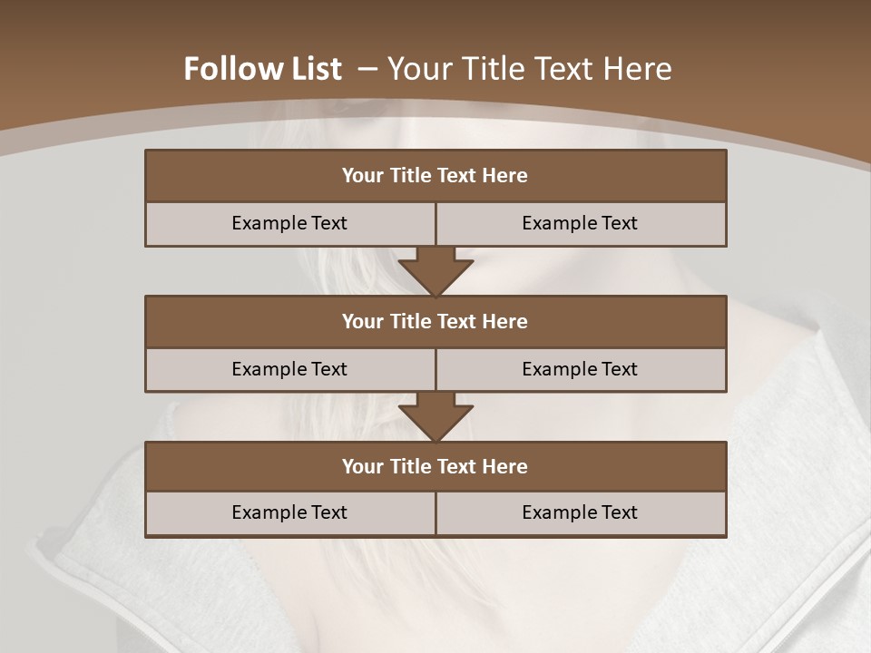 Beautiful Young Model PowerPoint Template