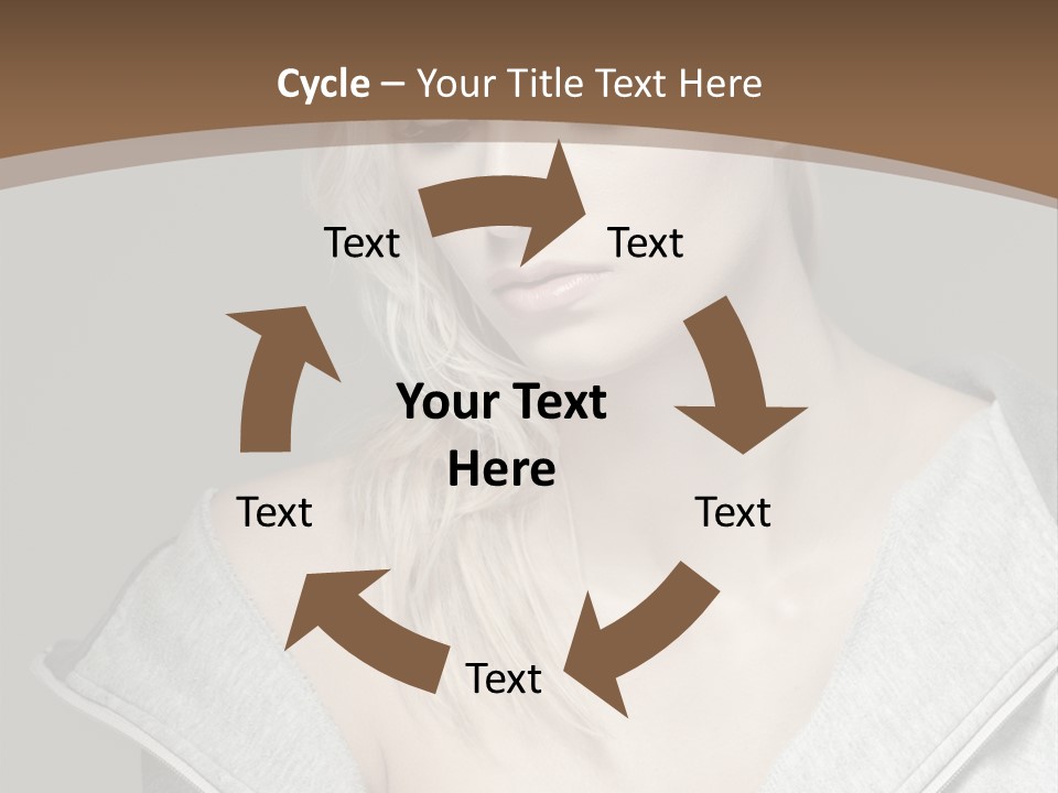 Beautiful Young Model PowerPoint Template