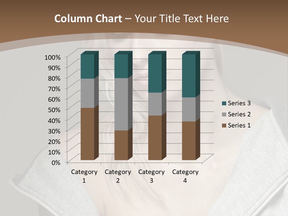 Beautiful Young Model PowerPoint Template