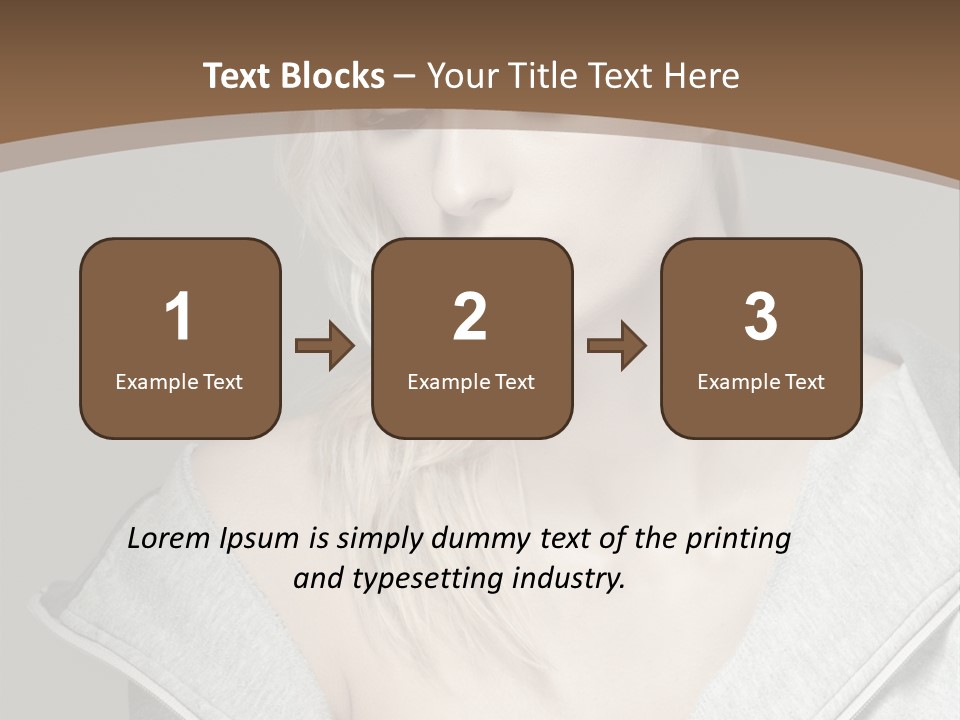 Beautiful Young Model PowerPoint Template