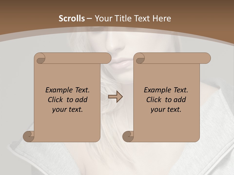 Beautiful Young Model PowerPoint Template